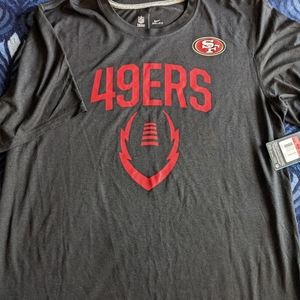 Men's Large, Nike DRI-FIT, 49ers short sleeve shirt.